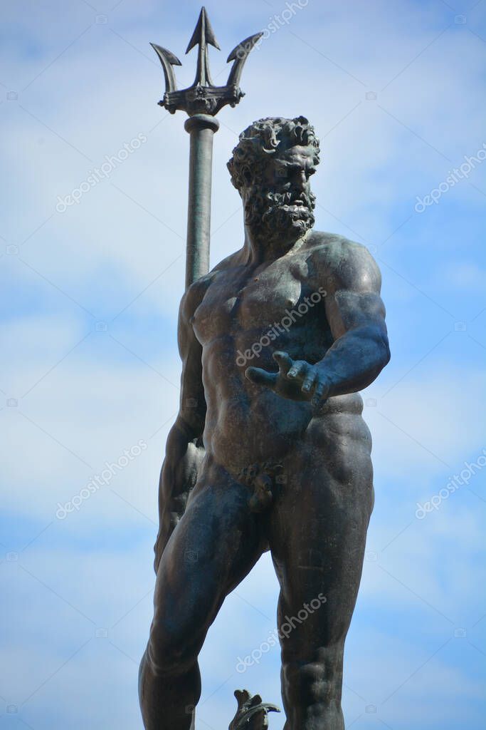 Neptune Statue European City — Stock Photo © meunierd #345336966 Neptune Statue European City