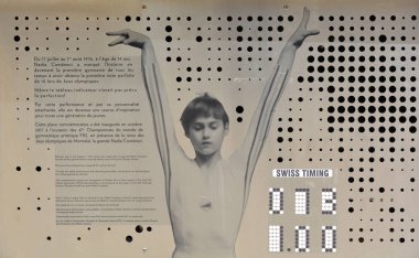 Spor stadyumunda bilgi panosu