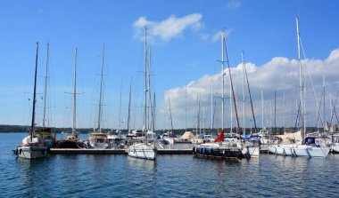 Venedik 'teki Marina' da tekneler