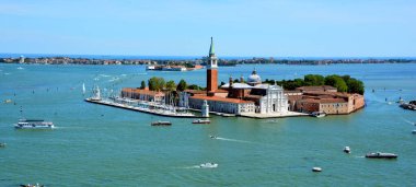 İtalya, Venedik 'teki San Marco Campanile' den görüntü