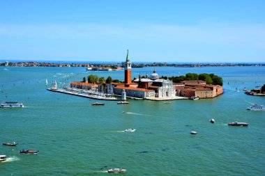 İtalya, Venedik 'teki San Marco Campanile' den görüntü