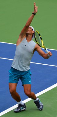 Fernando Gonzalez (CHI) 8 Ağustos 2009 'da Washington' da oynanan Legg Mason Tenis Turnuvası yarı finallerinde topa vuruyor. Gonzalez Juan Martin Del Potro tarafından mağlup edildi (ARG).