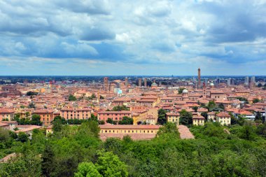 Roma 'nın Janiculum tepesinden Arial manzaralı Roma şehri, Terrazza del Gianicolo, Roma. İtalya