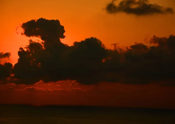 Close Sunrise Cloudy Sky Background Samui Island Tailândia Vista Superior — Fotografia de Stock