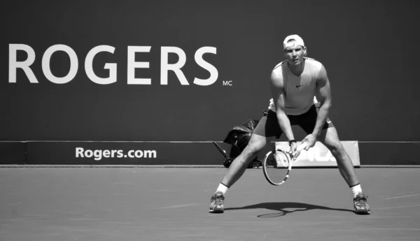 Montreal August Raphael Nadal Auf Dem Trainingsplatz Beim Montreal Rogers — Stockfoto