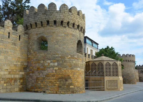 Baku Azerbaijan Icheri Sheher Porten Till Den Gamla Fästningen Gamla — Stockfoto