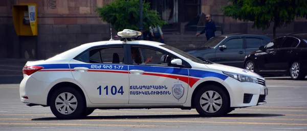 Yerevan Armenia 2019 Policía República Armenia Policía Nacional Primer Servicio — Foto de Stock