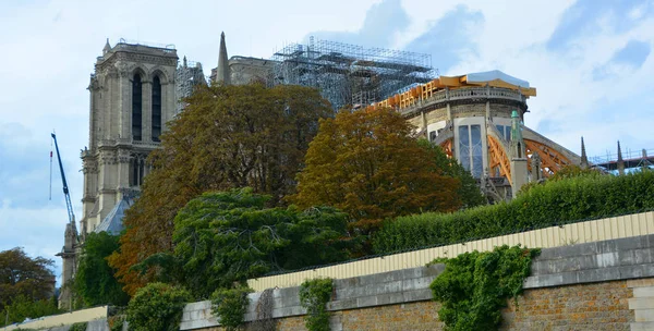 Catedral Notre Dame París Una Catedral Católica Gótica Más Famosa — Foto de Stock