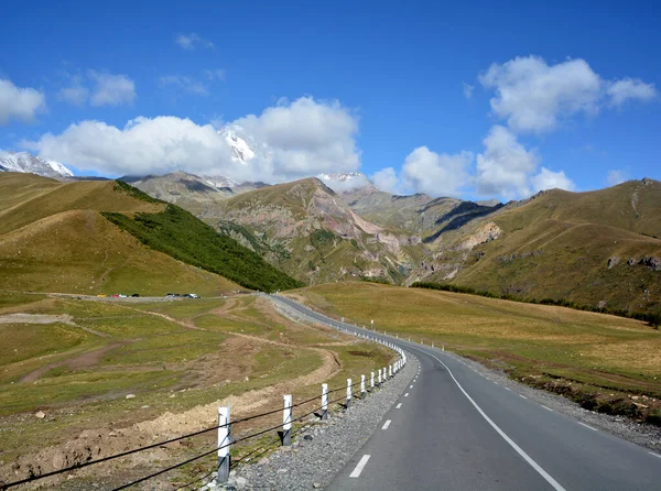 Mount Kazbek Een Slapende Stratovulkaan Een Van Belangrijkste Bergen Van — Stockfoto