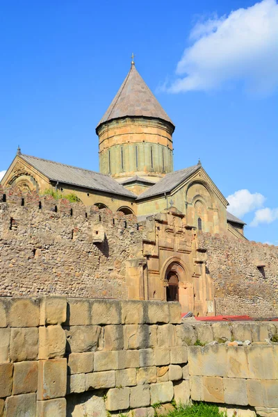 Svetitskhoveli Katedrali Gürcistan Mtskheta Şehrinde Bulunan Bir Ortodoks Katedralidir — Stok fotoğraf