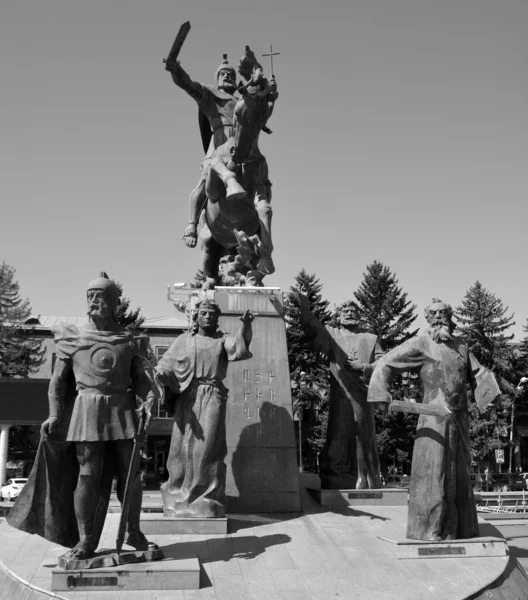 Gyumri Armenia 2019 Autor Artush Papoyan Jezdecká Socha Vartana Mamikoniana — Stock fotografie