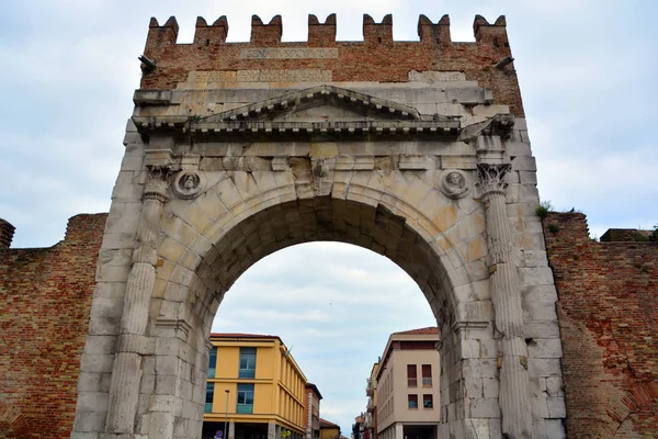 Lengkungan Augustus Dibangun Pada Tahun Gerbang Romawi Paling Kuno Yang — Stok Foto