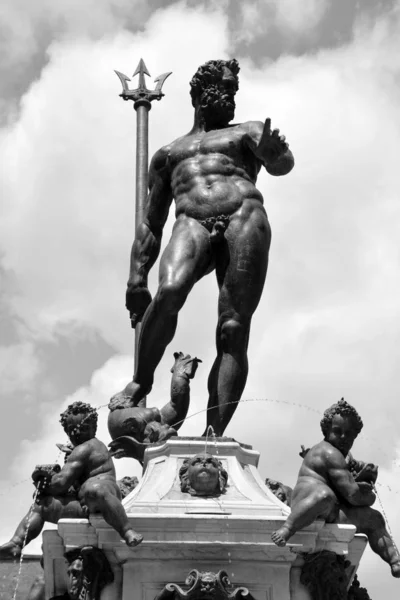 Neptunus Staty Den Europeiska Staden — Stockfoto
