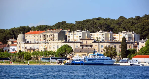 Bunte Häuser Direkt Meer Mediterranen Fischerhafen Port Vendres Roussillon Pyrenäen — Stockfoto