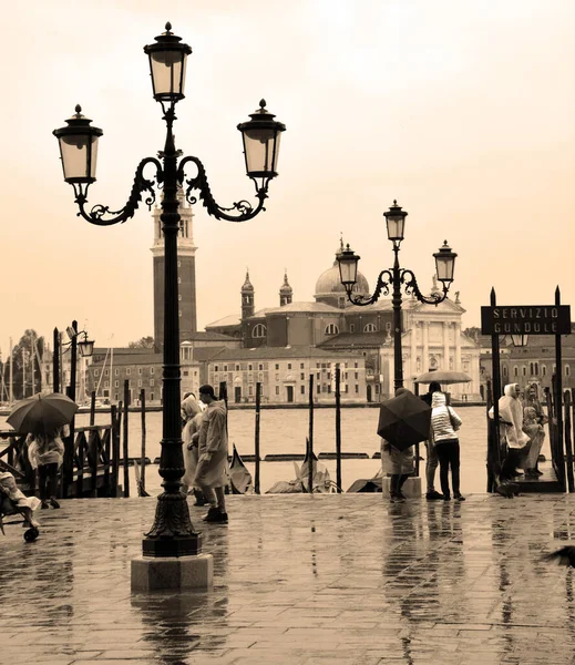 Venice Italy November 2014 Gondola Bridge City — Stock Photo, Image