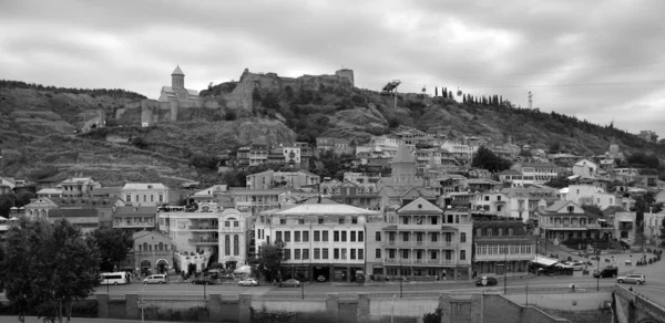 Georgia Tbilissi 2015 Vue Sur Vieux Tbilissi Dzveli Tbilissi Forteresse — Photo