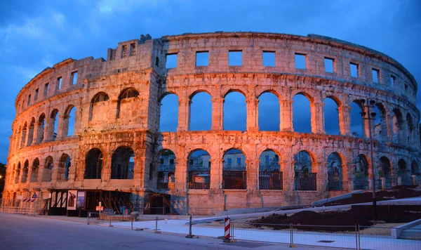 Pula Chorvatsko 2016 Starověký Římský Amfiteátr Pule Chorvatsko Místo Světového — Stock fotografie