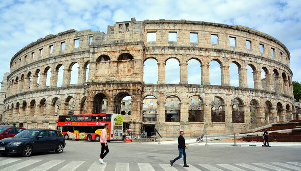 View of the colosseum in rome, italy
