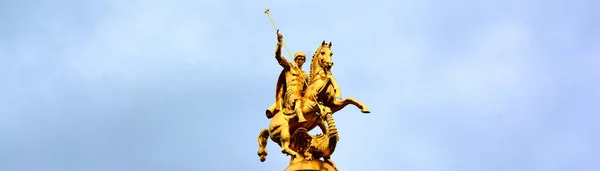 Tbilisi Georgia 2019 Vrijheidsmonument Saint George Doodt Draak Gewijd Aan — Stockfoto