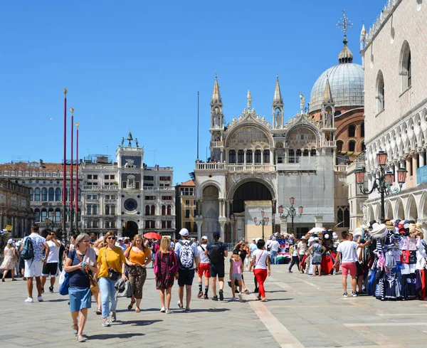 Venice Italië September 2017 Doge Palace Piazza San Marco Boulevard — Stockfoto