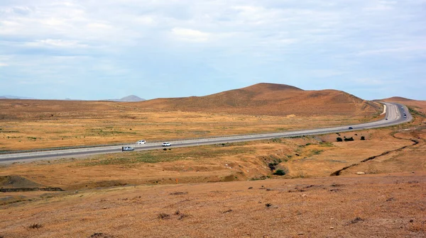 Landschaft Gebiet Des Qobustan Nationalparks Aserbaidschan Wüstenlandschaft Und Die Gipfel — Stockfoto