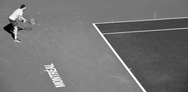 Montreal Agosto Roger Federer Cancha Montreal Rogers Cup Agosto 2011 — Foto de Stock