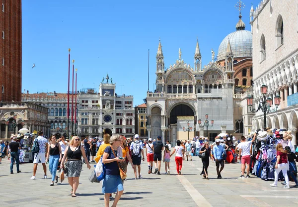 Venice Italië September 2017 Doge Palace Piazza San Marco Boulevard — Stockfoto