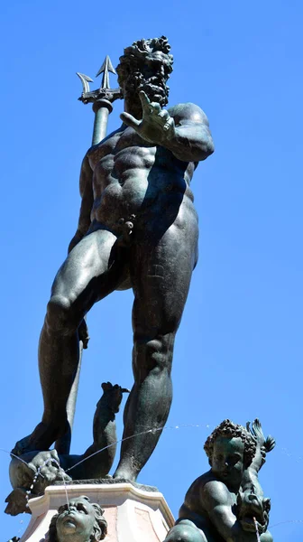 Estátua Netuno Cidade Europeia — Fotografia de Stock