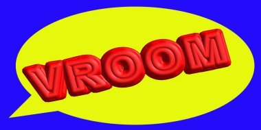 Vroom vektör resimleme arkaplanı