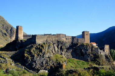 MESKHETİ GEORGIA 09 17 19: Khertvisi kalesi Gürcistan 'ın en eski kalelerinden biridir ve Gürcistan feodal dönemi boyunca işlevseldi. Khertvisi Büyük İskender tarafından yok edildi.