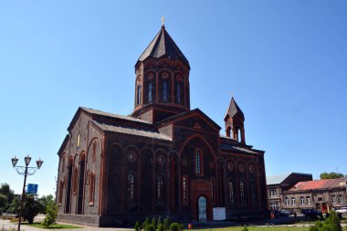 GYUMRI ARMENIA 09 13 2019: Yot Verk Kilisesi, Gyumri, Ermenistan: Sourb Astvatsatsin (Aziz Meryem Ana) olarak da bilinen Yot Verk Kilisesi (Yedi Yara))