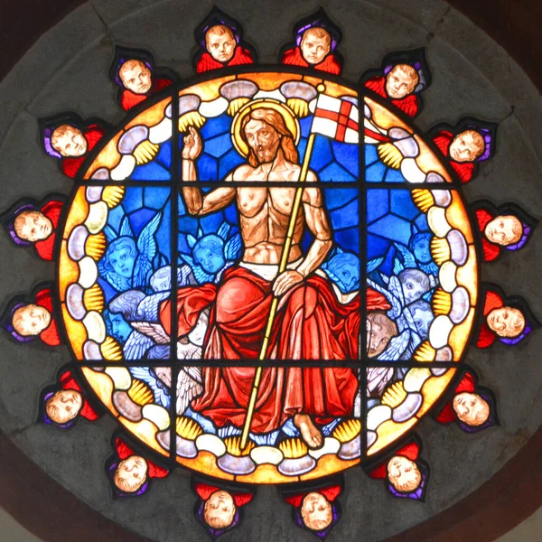 Kilisedeki Vitraylı Pencere — Stok fotoğraf