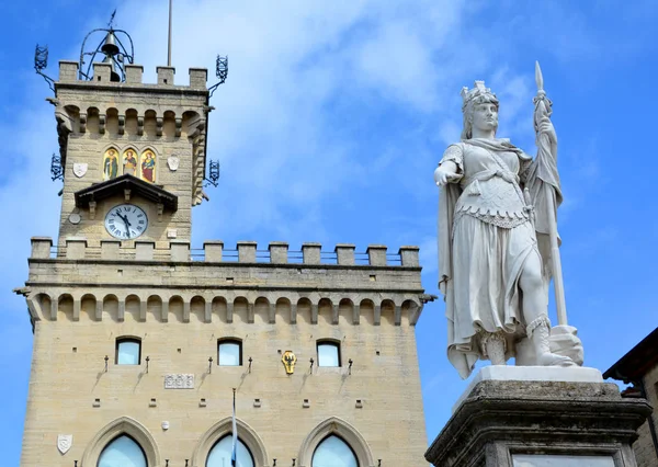 San Marino Italy October 2012 Statue Liberty Galletti Liberty Square — 图库照片