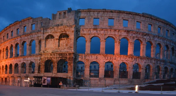 Pula Horvátország Nov 2016 Ókori Római Amfiteátrum Pulában Horvátországban Unesco — Stock Fotó