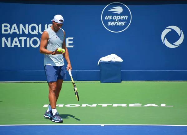 Montreal Agosto Raphael Nadal Campo Treinamento Montreal Rogers Cup Agosto — Fotografia de Stock