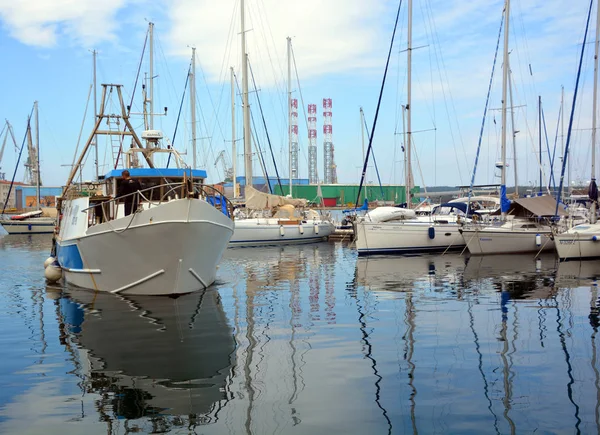 Yachts Dans Port Barcelone — Photo