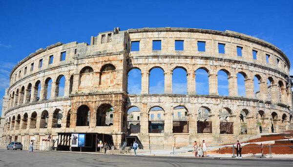 View of the colosseum in rome, italy