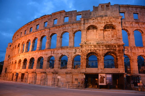 Pula Kroatien Nov 2016 Antik Romersk Amfiteater Pula Kroatien Unescos — Stockfoto