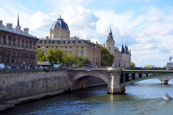 París Vista Del Hermoso Muelle Isla Cite Desde Puente Arcole —  Fotos de Stock