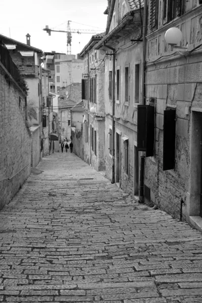 Venedik Sokakları Geceye Kadar Açılır Rüzgardan Dolayı Perdede Bulanık Hareket — Stok fotoğraf