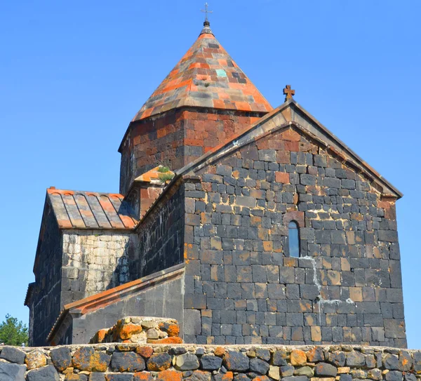 Sevan Armenia 2019 Sevanavank Ett Klosterkomplex Beläget Halvö Vid Den — Stockfoto