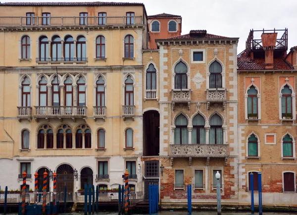 Talya Venedik Teki Büyük Kanal Boyunca Farklı Sarayların Manzarası — Stok fotoğraf