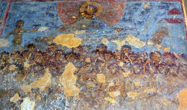 Vardzia Georgia Frescos Vardzia Monasterio Cavernoso Sur Georgia Excavado Desde — Foto de Stock