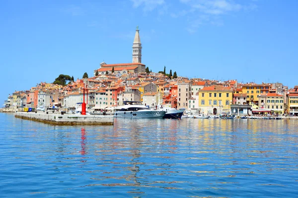 Ciudad Rovinj Antigua Arquitectura Paseo Marítimo Istria Croacia — Foto de Stock