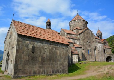 Alaverdi, Ermenistan - 11 Haziran 2018 Haghpat Manastırı, Alaetti, Lori, Ermenistan. Haghpat ve Sanahin Manastırı Dünya Mirası Bölgesi 'nin bir parçasıdır..