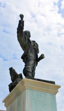 Kral Charles Bridge 'in Prag' daki heykeli.