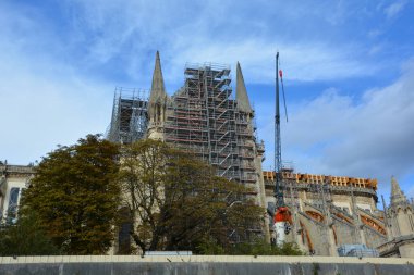 Katedral Notre Dame de Paris, Cite Adası 'nın doğu yarısındaki en ünlü Gotik Katolik katedralidir. Fransa, Avrupa
