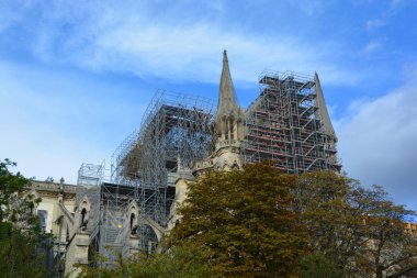 Katedral Notre Dame de Paris, Cite Adası 'nın doğu yarısındaki en ünlü Gotik Katolik katedralidir. Fransa, Avrupa