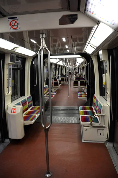 Intérieur Train Métro Moderne Paris — Photo