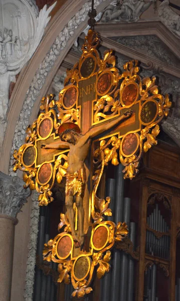 Statue Einer Schönen Frau Der Stadt Prag — Stockfoto